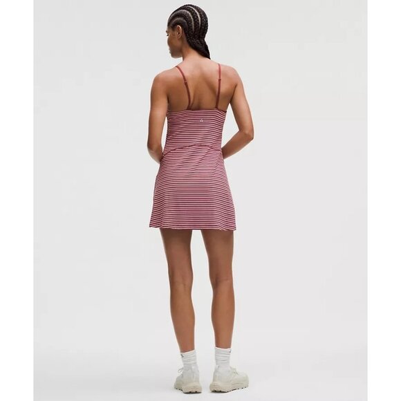 Lululemon Align Apron Dress Jacquard Stripe Pink Frosting Rock Melon Size 14 - Picture 3 of 3